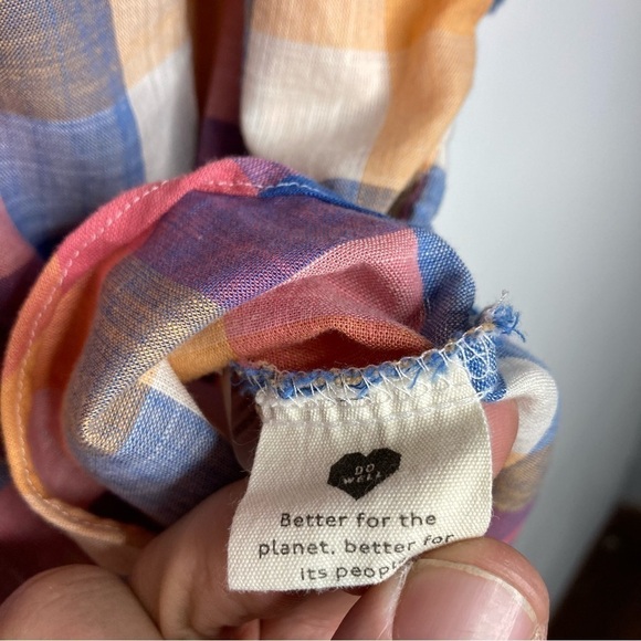 Madewell Hilltop shirt in rainbow check size small - Picture 9 of 12